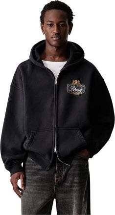Rhude Zip-throughs - Heren - Vesten met rits - Zwart - L - Hoodies & sweatvesten