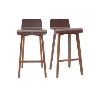 Miliboo Set De 2 Taburetes De Cocina N&oacute;rdicos Nogal 65 Cm Baltik
