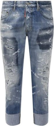 Dsquared2 Mens Sailor Jean Blue Reinforced Ripped Jeans Cotton - Size 32 (Waist)