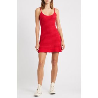 PacSun Oasis Open Stitch Minidress in Red at Nordstrom Rack, Size X-Small