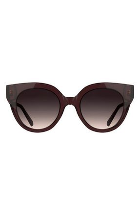 Kendra Scott Dira 51mm Gradient Tea Cup Sunglasses in Wine at Nordstrom