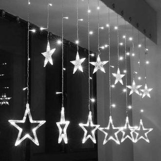 Trade Shop Trade Shop - Luminosa Natalizia Led Steel Con Bianco Fred 2mt External