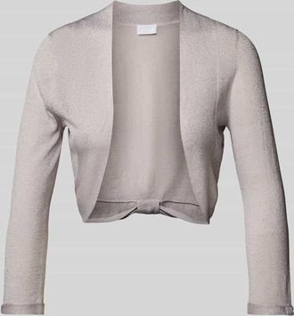 Jake*s Bolero mit 3/4-Arm in Metallic Beige Melange, Größe 34