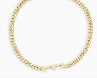 Gorjana Wilder Alphabet Bracelet - E In Gold