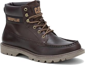 CAT Caterpillar Colorado Moc Toe Ankle Boots Fashion Casual Shoes, Dark Brown Brown, 7 UK