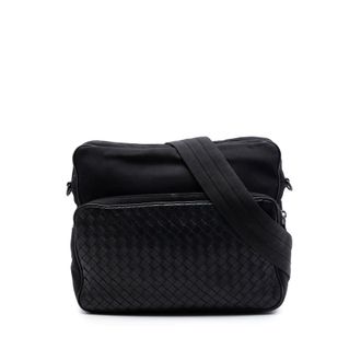 Bottega Veneta Pre-owned Bottega Veneta Nappa Intrecciato Trimmed Canvas Messenger Bag Ladies H45P8LV2NQWPD9KC