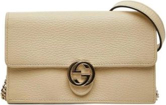 Gucci Pre-owned Cross Body Bags, female, White, Size: ONE SIZE Pre-owned Vintage Cross Body Bag