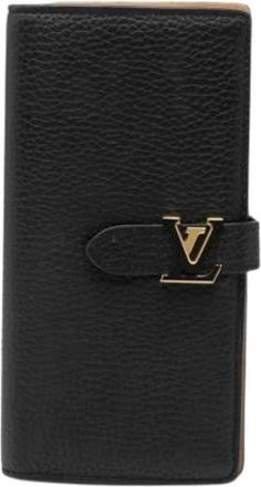 Louis Vuitton Pre-owned Long Wallet - Dames - Vintage Accessoires - Zwart - ONE Size - Leer - Vintage