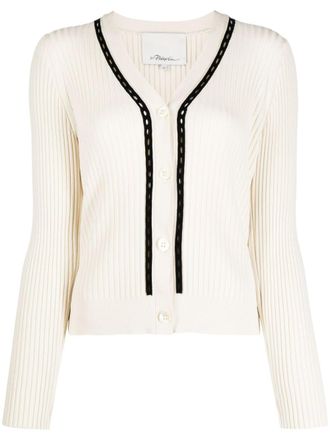 3.1 Phillip Lim Ribgebreide vest - Wit