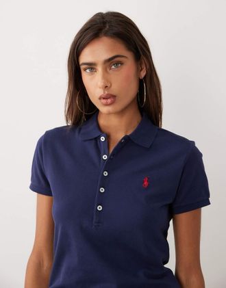 Polo Ralph Lauren Polo slim elasticizzata blu navy