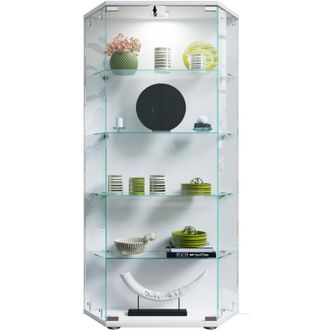 ebuy24 Ebuy24 - Vitrina De Vidrio Vcm De Pie Vitrina De Vidrio Con Vidrio De Seguridad Esg Dimensiones Aprox. Al. 114 X An. 83 X P. 17 Cm Soporte Vitrina Vid