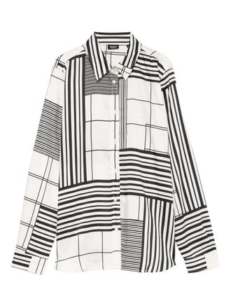 Marella Biagio striped shirt - Neutrals