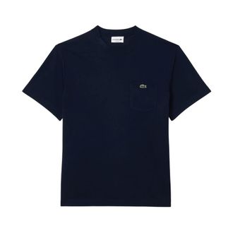 Lacoste Heren, Tops, Blauw, Maat: M Katoen