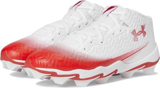 Under Armour Spotlight Hammer RM Mens White Red Football Cleats MEW1695