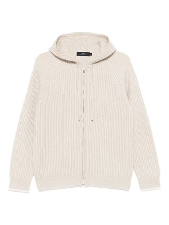 arch4 zip-up hooded cardigan - Neutrals