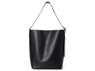 Madewell The Essential Bucket Tote in Leather Handbags True Black
