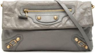 Balenciaga Pre-owned Balenciaga Lambskin Motocross Giant 12 Envelope Clutch With Strap Ladies HW7FWBTF2QY1SKXF
