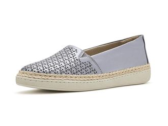 Trotters Accent Perf Womens Flat Shoes Pewter : 10.5 N (AA), Leather