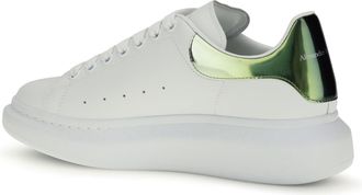 Alexander McQueen Mens Sneakers Leather White-Green Trainers White/green