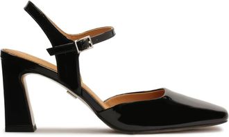 Kazar Semi-open gelakte pumps Darya - Dames - Pumps - Zwart - 41 EU - Leer - Schoenen