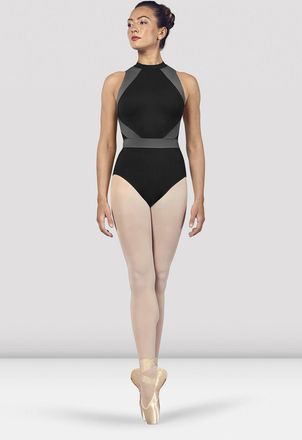 Bloch Ladies Alia Halter Neck Open Back Leotard, Black