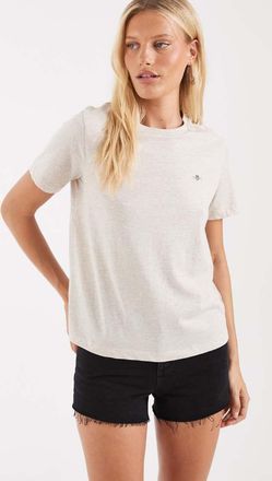 GANT T-shirt color sabbia con logo a scudo-Neutro