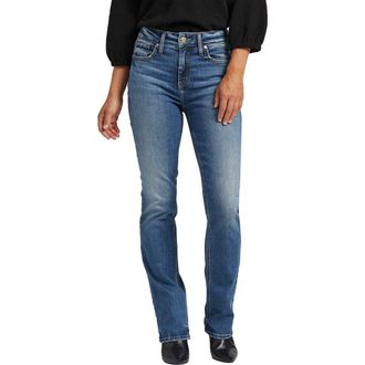 Silver Jeans Co Avery High Waist Slim Bootcut Jeans in Indigo at Nordstrom, Size 32 X 31