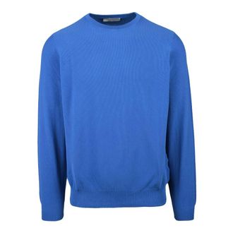 FILIPPO DE LAURENTIIS Round-neck Knitwear, male, Blue, Size: 2XL Maglioncino Girocollo
