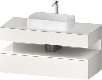 Duravit Duravit - Qatego Consola Mueble Bajo Lavabo, 1 Extra&iacute;ble, 1 Caj&oacute;n