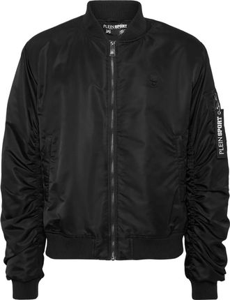 Plein Sport Bomber con placca logo - Nero