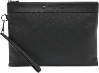 Louis Vuitton Pre-owned Canvas Clutch - Heren - Vintage Clutch - Zwart - ONE Size - Vintage