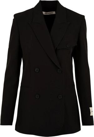 Hinnominate Double-Breasted Over Fit Suit - Dames - Blazers - Zwart - L - Leer - Jassen