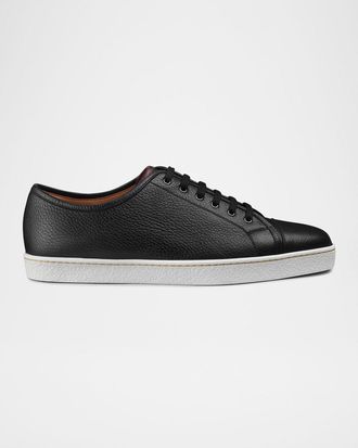 John Lobb Men & apos;s Textured Leather Low-Top Sneakers