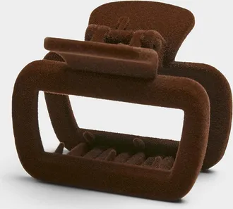 Simons Womens Small rectangular velvety clip