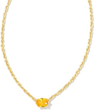 Kendra Scott Womens Cailin Pendant Necklace In Golden Yellow Crystal