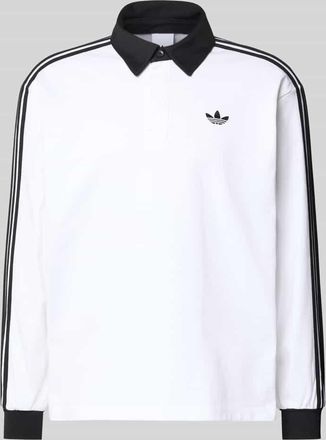 adidas Originals Regular Fit Longsleeve mit Logo-Stitching in Weiss, Gr&ouml;&szlig;e XXL