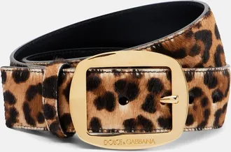 Dolce & Gabbana Cintur&oacute;n de pelo de becerro estampado
