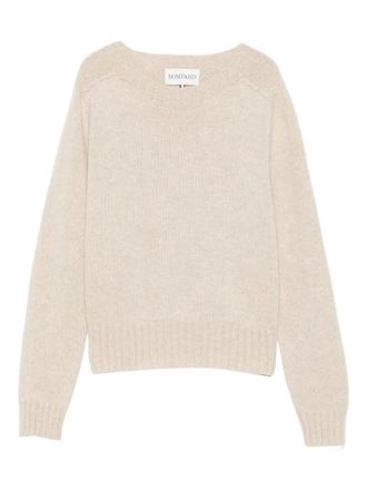 Eric Bompard Kasjmier trui met ronde alsh - Beige