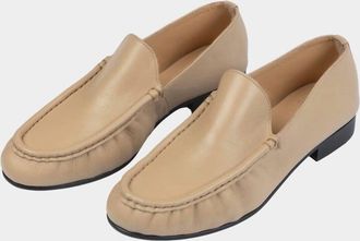 CORDERA Womens Leather Loafer In Rama Beige