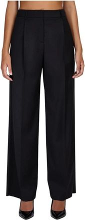 Doris S Zwarte Cropped Broek - Dames - Wijde Broeken - Zwart - S - Broeken