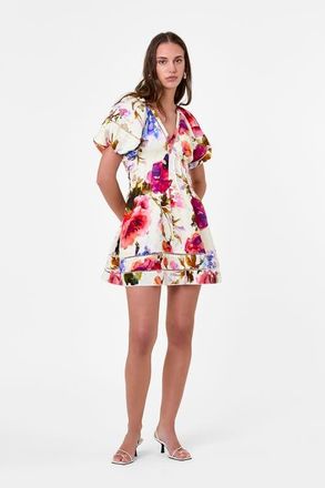 Nicholas Annika Dress in Watercolor Flora at Nordstrom, Size 10