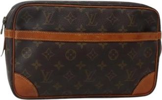 Louis Vuitton Pre-owned Clutches, female, Brown, Size: ONE SIZE Pre-owned Canvas Clutch