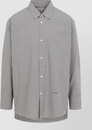 Marni cotton micro check long-sleeve shirt