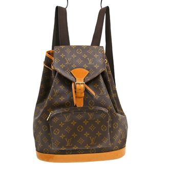 Louis Vuitton Vintage Montsouris Backpack Monogram Canvas Brown Canvas Backpack Bag (Pre-Owned)