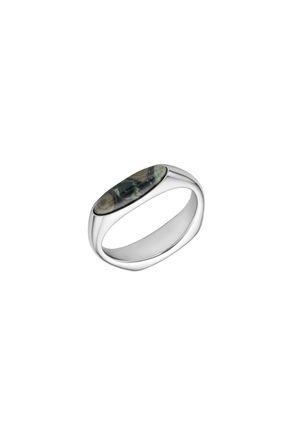 Diesel Stainless Steel Signet Ring - Rings - Unisex - Silver