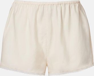 Poss&eacute; Perla lace-trimmed shorts