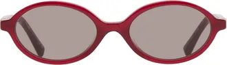 Miu Miu Grey Oval Ladies Sunglasses MU 04ZSF 21I80Q 50