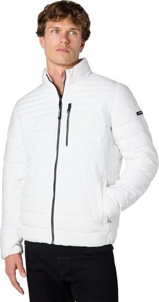 Calvin Klein Mens Lightweight Puffer Water-Resistant Jacket, Packable White, M
