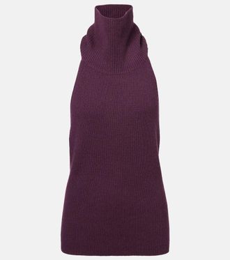 Lisa Yang Maddie open-back cashmere top