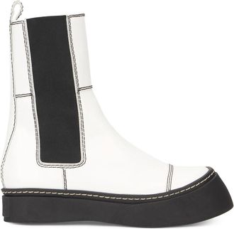 Philosophy di Lorenzo Serafini amphibians with high sole - Dames - Chelseaboots - Wit - 39 EU - Leer - Schoenen
